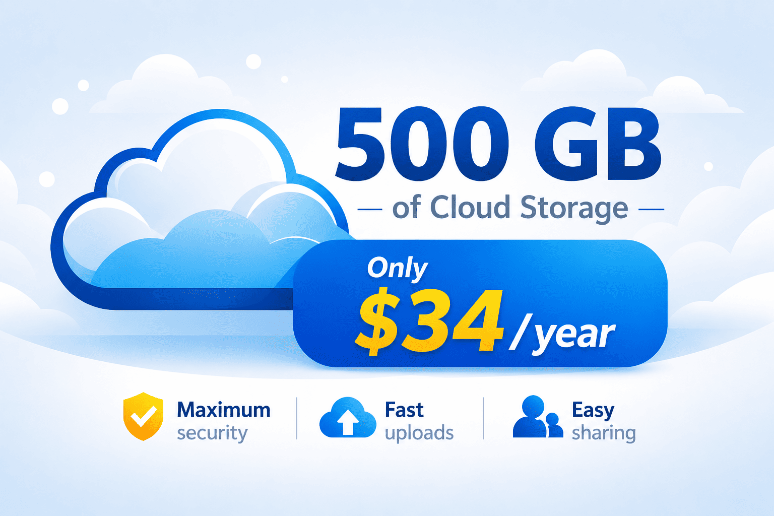 Almacenamiento en la nube de 500 GB a buen precio